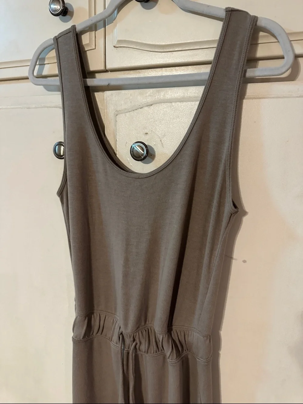 ABERCROMBIE Lounge Scoopneck Jumpsuit - Taupe
